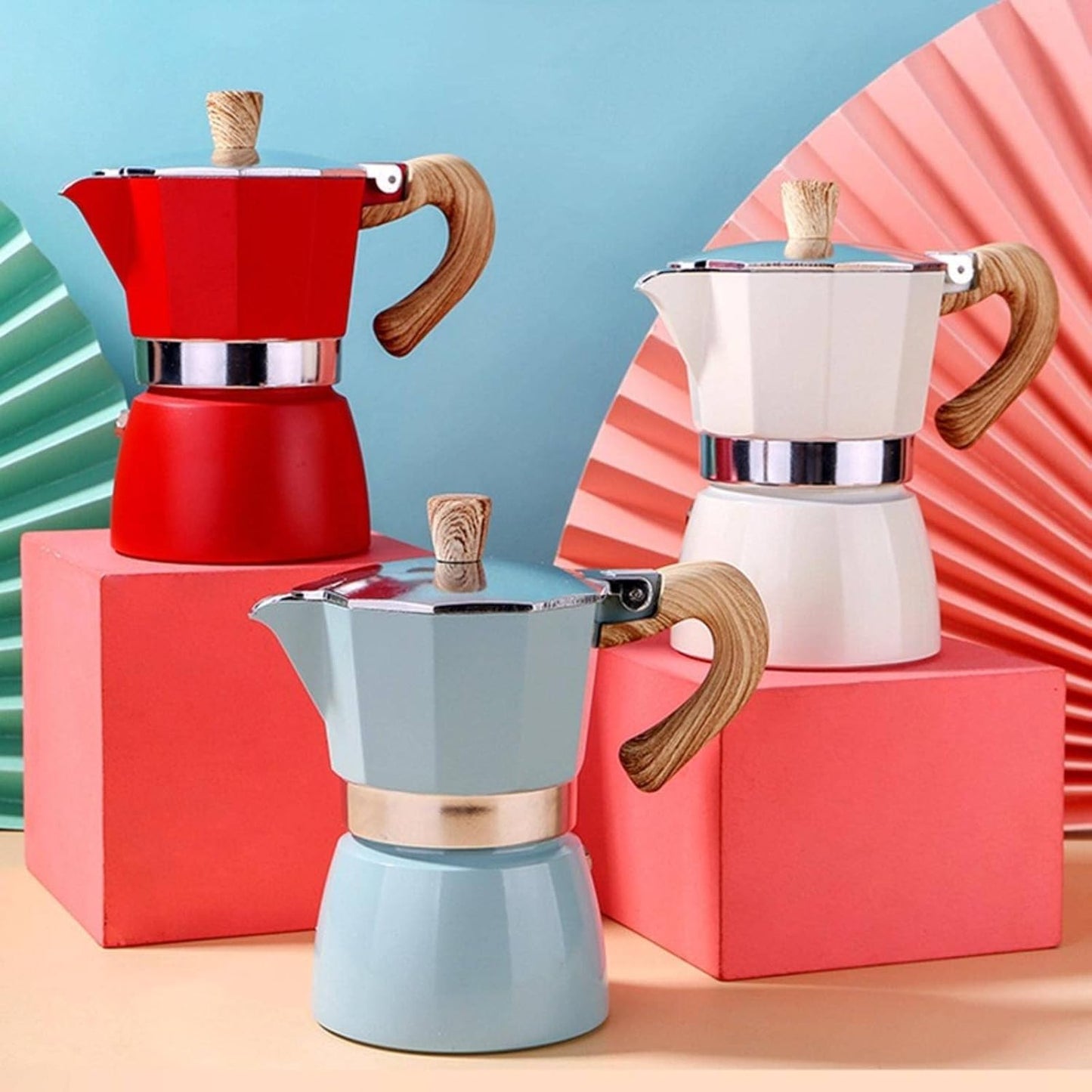 MOCCA Cafetera italiana de aluminio premium